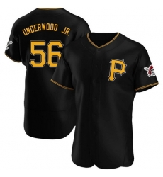 Men's Nike Pittsburgh Pirates #56 Duane Underwood Jr. Black Stitched Baseball Jersey