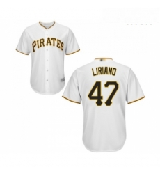 Mens Pittsburgh Pirates 47 Francisco Liriano Replica White Home Cool Base Baseball Jersey 