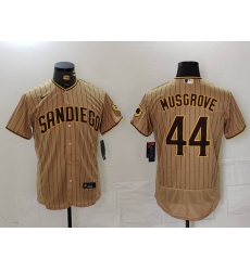 Nike Men San Diego Padres 44 Musgrove Tan Brown Authentic Alternate Player Jersey 2