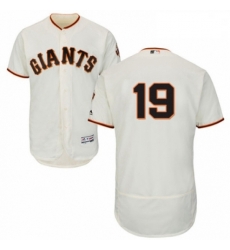 Mens Majestic San Francisco Giants 19 Alen Hanson Cream Home Flex Base Authentic Collection MLB Jersey