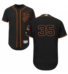 Mens Majestic San Francisco Giants 35 Brandon Crawford Black Alternate Flex Base Authentic Collection MLB Jersey