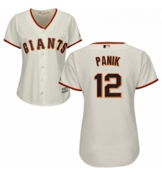 Womens Majestic San Francisco Giants 12 Joe Panik Replica Cream Home Cool Base MLB Jersey