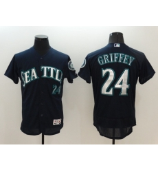 Men Seattle Mariners ken griffey Jr 24 Black MLB jersey