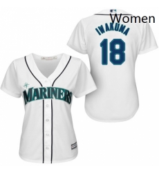 Womens Majestic Seattle Mariners 18 Hisashi Iwakuma Authentic White Home Cool Base MLB Jersey