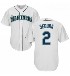 Youth Majestic Seattle Mariners 2 Jean Segura Authentic White Home Cool Base MLB Jersey