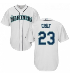 Youth Majestic Seattle Mariners 23 Nelson Cruz Authentic White Home Cool Base MLB Jersey