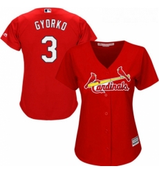 Womens Majestic St Louis Cardinals 3 Jedd Gyorko Replica Red Alternate Cool Base MLB Jersey