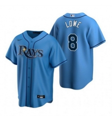 Men Tampa Bay Rays 8 Brandon Lowe Light Blue Cool Base Stitched Baseball Jersey