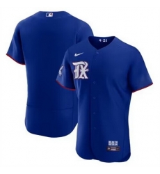 Men Texas Rangers Blank Royal 2023 City Connect Flex Base Stitched Baseball Jersey