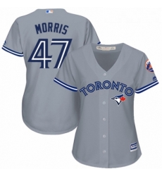 Womens Majestic Toronto Blue Jays 47 Jack Morris Replica Grey Road MLB Jersey 