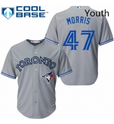 Youth Majestic Toronto Blue Jays 47 Jack Morris Authentic Grey Road MLB Jersey 