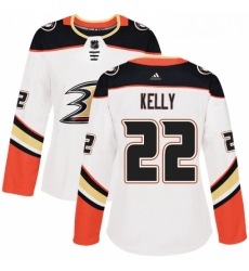 Womens Adidas Anaheim Ducks 22 Chris Kelly Authentic White Away NHL Jerse