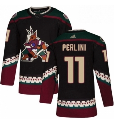 Mens Adidas Arizona Coyotes 11 Brendan Perlini Authentic Black Alternate NHL Jersey 