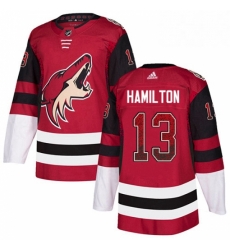 Mens Adidas Arizona Coyotes 13 Freddie Hamilton Authentic Maroon Drift Fashion NHL Jersey 