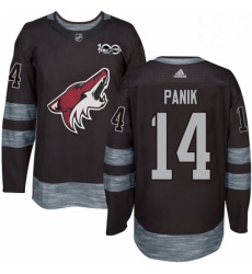 Mens Adidas Arizona Coyotes 14 Richard Panik Authentic Black 1917 2017 100th Anniversary NHL Jersey 