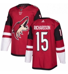 Mens Adidas Arizona Coyotes 15 Brad Richardson Authentic Burgundy Red Home NHL Jersey 