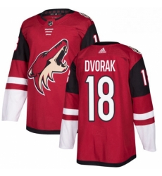 Youth Adidas Arizona Coyotes 18 Christian Dvorak Authentic Burgundy Red Home NHL Jersey 