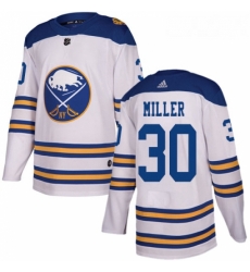 Youth Adidas Buffalo Sabres 30 Ryan Miller Authentic White 2018 Winter Classic NHL Jersey 