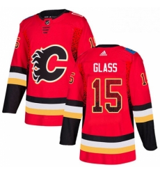 Mens Adidas Calgary Flames 15 Tanner Glass Authentic Red Drift Fashion NHL Jersey 