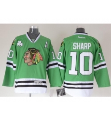 Chicago Blackhawks #10 Patrick Sharp Green Stitched NHL Jersey