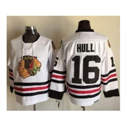 Chicago Blackhawks #16 Bobby Hull White CCM Throwback Stitched NHL Jersey