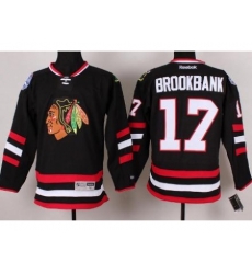 Chicago Blackhawks 17 Sheldon Brookbank Black 2014 Stadium Series NHL Jersey A PATCH