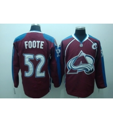 Colorado Avalanche 52 Foote Dark red Jerseys