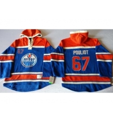 Edmonton Oilers #67 Benoit Pouliot Light Blue Sawyer Hooded Sweatshirt Stitched NHL Jersey