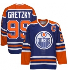 Edmonton Oilers 99 Wayne Gretzky Royal Blue Heroes of Hockey Jersey