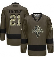 Panthers #21 Vincent Trocheck Green Salute to Service Stitched NHL Jersey