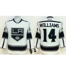 Kids Los Angeles Kings 14 Justin Williams White NHL Hockey Jerseys