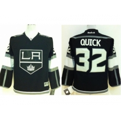 Kids Los Angeles Kings 32 Jonathan Quick Black NHL Jerseys