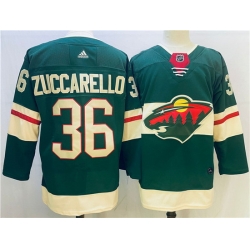 Men Minnesota Wild 36 Mats Zuccarello Green Stitched Jersey