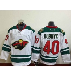 Minnesota Wild  #40 Devan Dubnyk White Stitched NHL Jersey