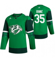 Men Nashville Predators 35 Pekka Rinne Green 2020 Adidas Jersey