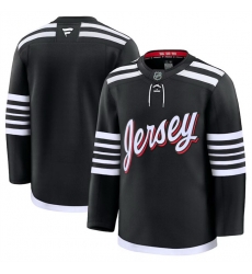 Men New Jersey Devils Blank Black 2024 25 Alternate Stitched Hockey Jersey