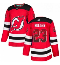 Mens Adidas New Jersey Devils 23 Stefan Noesen Authentic Red Drift Fashion NHL Jersey 