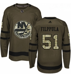 Youth Adidas New York Islanders 51 Valtteri Filppula Premier Green Salute to Service NHL Jersey 