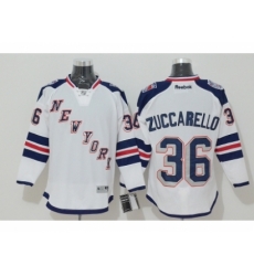 NHL New York Rangers #36 Mats Zuccarello White Jerseys(2014 Stadium Series)