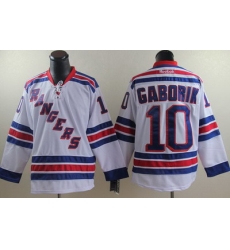 New York Rangers 10 Marian Gaborik White NHL Jerseys