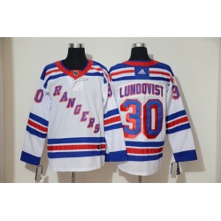 Rangers 30 Henrik Lundqvist White Adidas Jersey