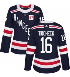 Women New York Rangers Vincent Trocheck 16 Blue Home Dark Blue Adidas Jersey