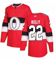 Mens Adidas Ottawa Senators 22 Chris Kelly Authentic Red 2017 100 Classic NHL Jersey 