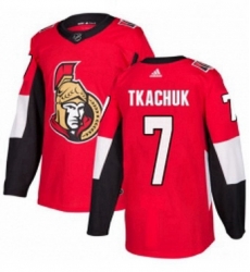 Mens Adidas Ottawa Senators 7 Brady Tkachuk Premier Red Home NHL Jerse