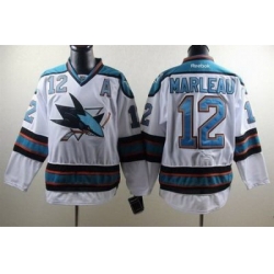 San Jose Sharks #12 Patrick Marleau white Jersey A patch