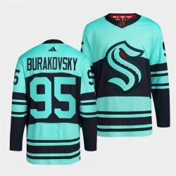 Men Seattle Kraken 95 Andre Burakovsky Ice Blue 2022 23 Reverse Retro Stitched Jersey