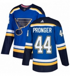 Mens Adidas St Louis Blues 44 Chris Pronger Premier Royal Blue Home NHL Jersey 