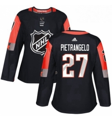 Womens Adidas St Louis Blues 27 Alex Pietrangelo Authentic Black 2018 All Star Central Division NHL Jersey 