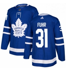 Mens Adidas Toronto Maple Leafs 31 Grant Fuhr Premier Royal Blue Home NHL Jersey 