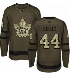 Mens Adidas Toronto Maple Leafs 44 Morgan Rielly Authentic Green Salute to Service NHL Jersey 